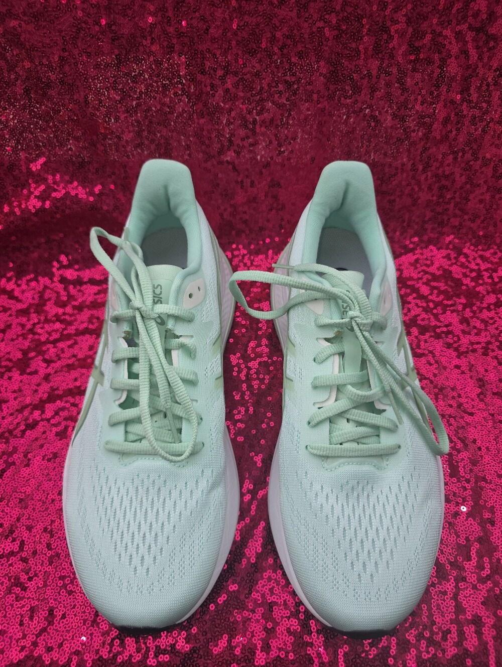 ASICS GT-2000 12 Wide Women's 10 Pure Aqua Mint Green Running Shoes 1012B504